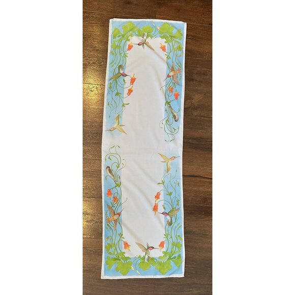 Hummingbird Ladies Neck Scarf Wrap With Floral Design National Wildlife Federati - Picture 9 of 16